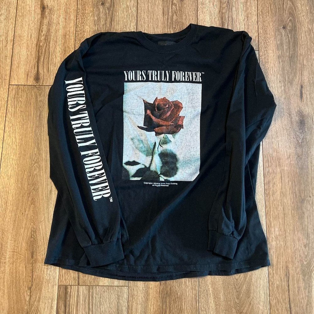 Yours Truly Forever Black Long Sleeve XL